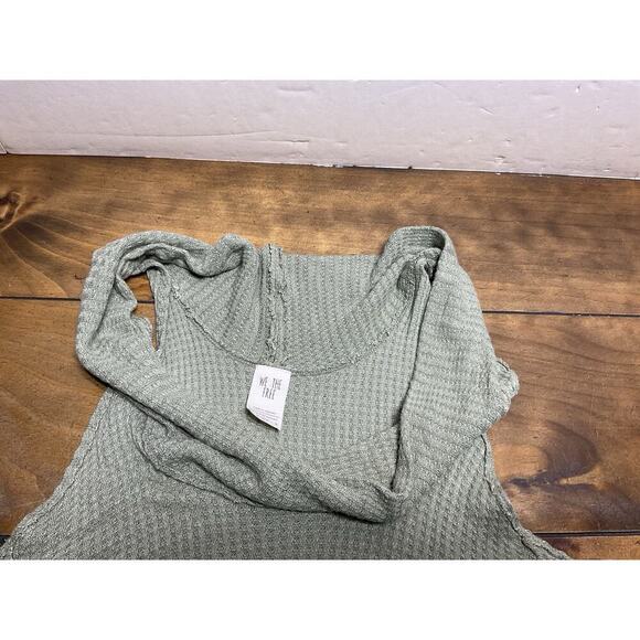We The Free Cowl Neck Tank Top Sleeveless Waffle Knit Casual Comfy Sz S - Picture 2 of 10